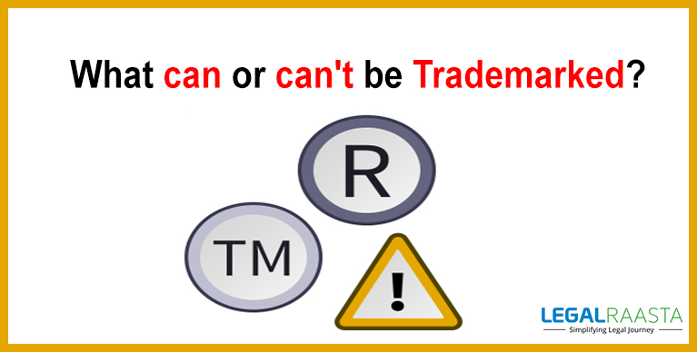 Can or can't be trademarked