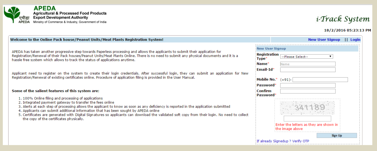 Apeda login discount
