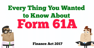 Form 61A – to Furnish the Statement of Specified Financial Transactions (STF)