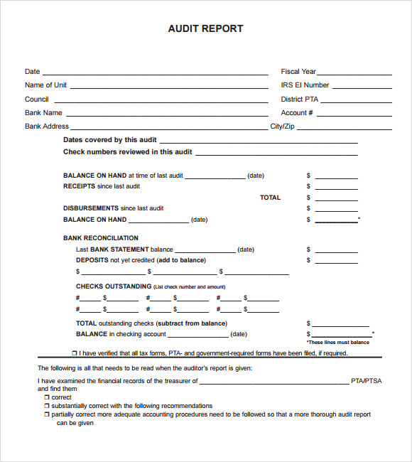 Audit Report Format Qualified Report Unqualified Report