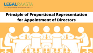 Principle of proportional representation for appointment of directors