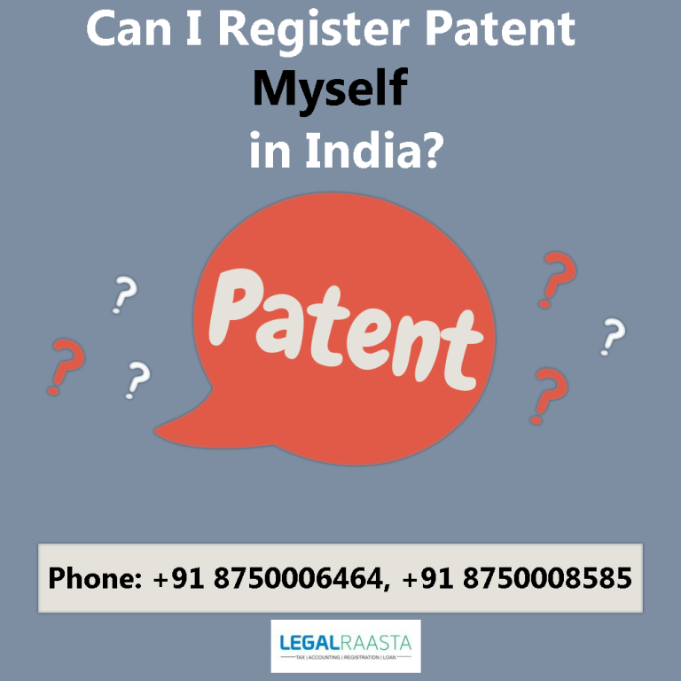 Can I Register patent myself in India?