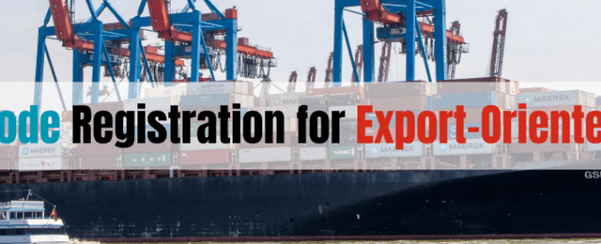 AD Code Registration for Export-Oriented Units
