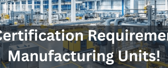 GMP Certification for Manufacturing