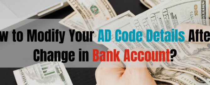 How to Modify Your AD Code Details After a Change in Bank Account