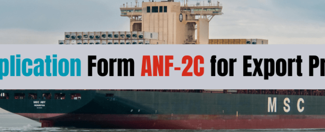 RCMC Application Form ANF-2C for Export Promotion