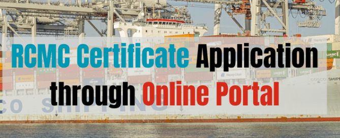 RCMC Certificate Application through Online Portal