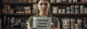 Grace Period and Penalties for Late Shop License Renewal