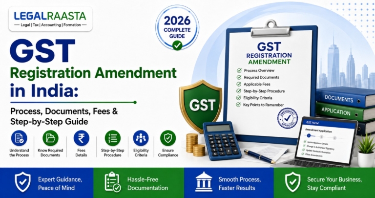 GST Registration Amendment in India: Process, Documents, Fees & Step-by-Step Guide