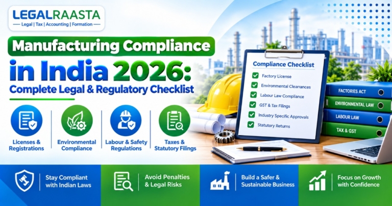 Manufacturing Compliance in India 2026: Complete Legal & Regulatory Checklist